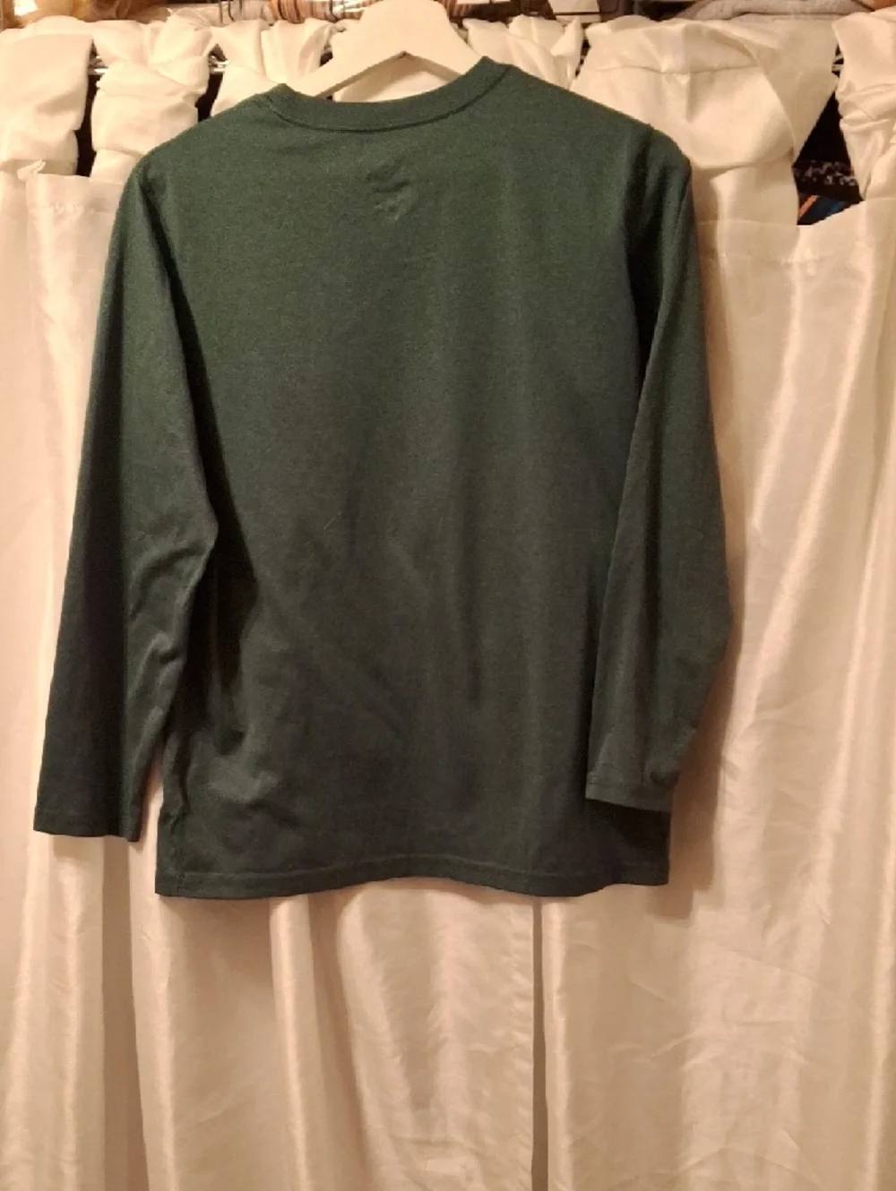 Nike Boy's 3/4 Sleeve Spartan Logo Tee - Dark Green with White Logo